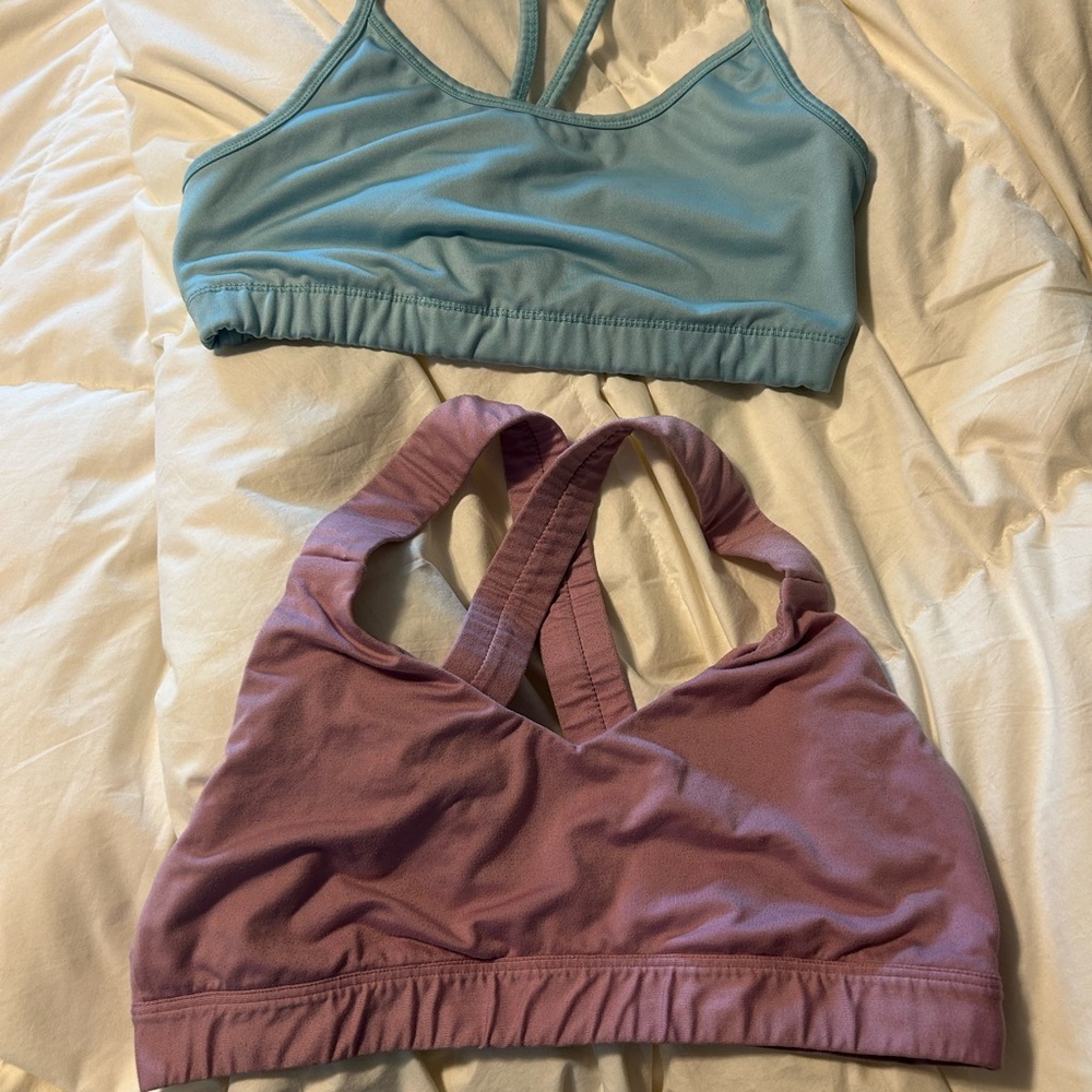 Set of Blue and Purple Sports Bras Size small